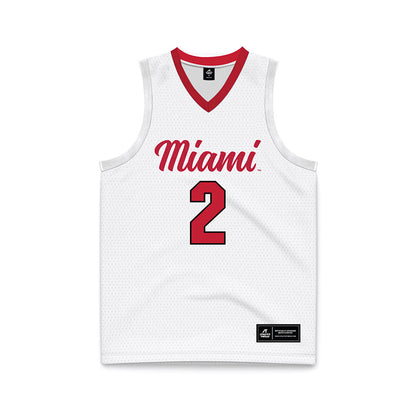 Miami of Ohio - NCAA Men's Basketball : Evan Ipsaro - White Basketball Jersey-0