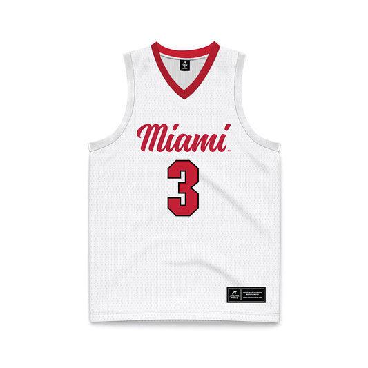 Miami of Ohio - NCAA Men's Basketball : Luke Skaljac - White Basketball Jersey-0