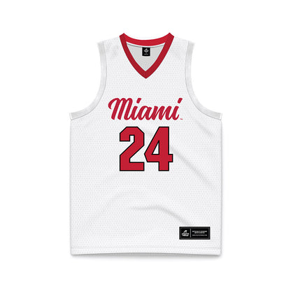 Miami of Ohio - NCAA Men's Basketball : Jackson Kotecki - White Basketball Jersey-0