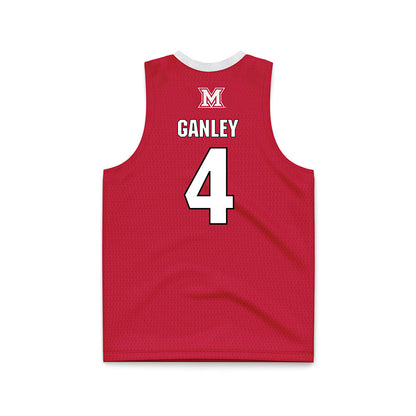 Miami of Ohio - NCAA Men's Basketball : Brady Ganley - Red Basketball Jersey-1