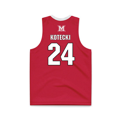 Miami of Ohio - NCAA Men's Basketball : Jackson Kotecki - Red Basketball Jersey-1