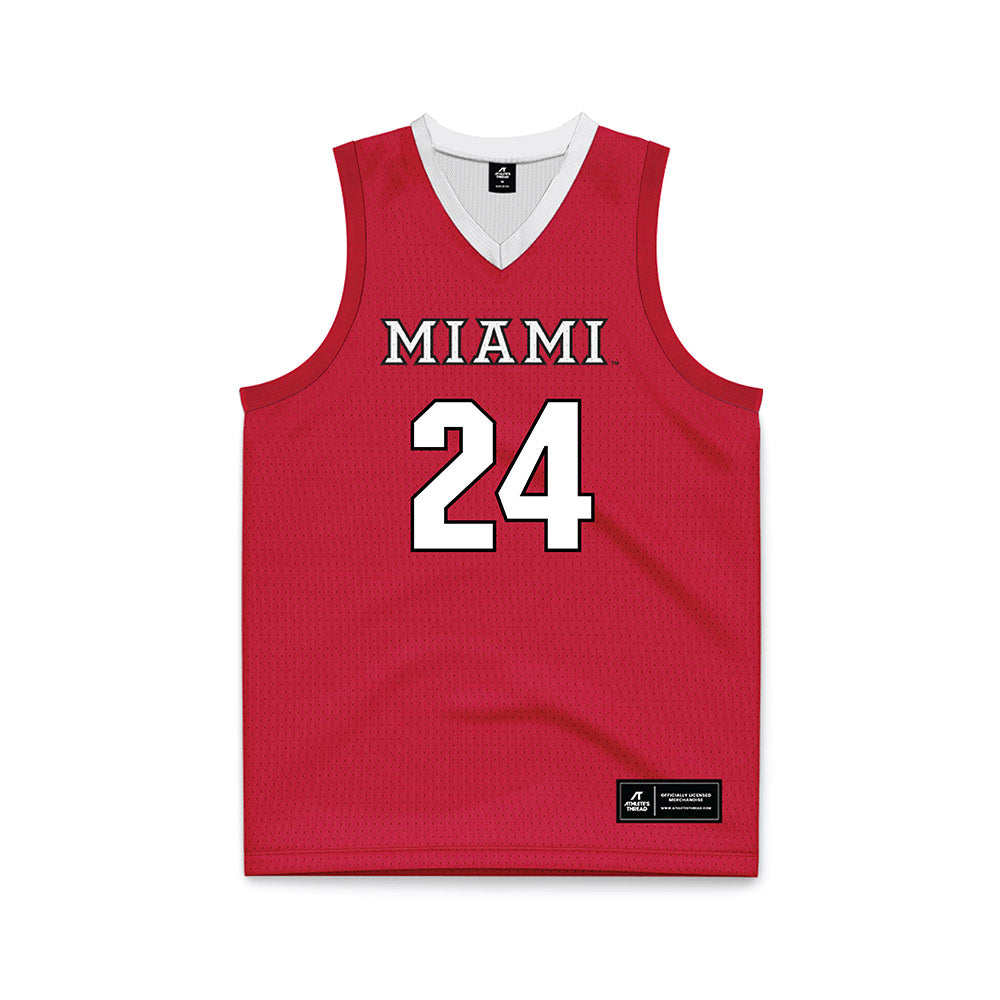 Miami of Ohio - NCAA Men's Basketball : Jackson Kotecki - Red Basketball Jersey-0