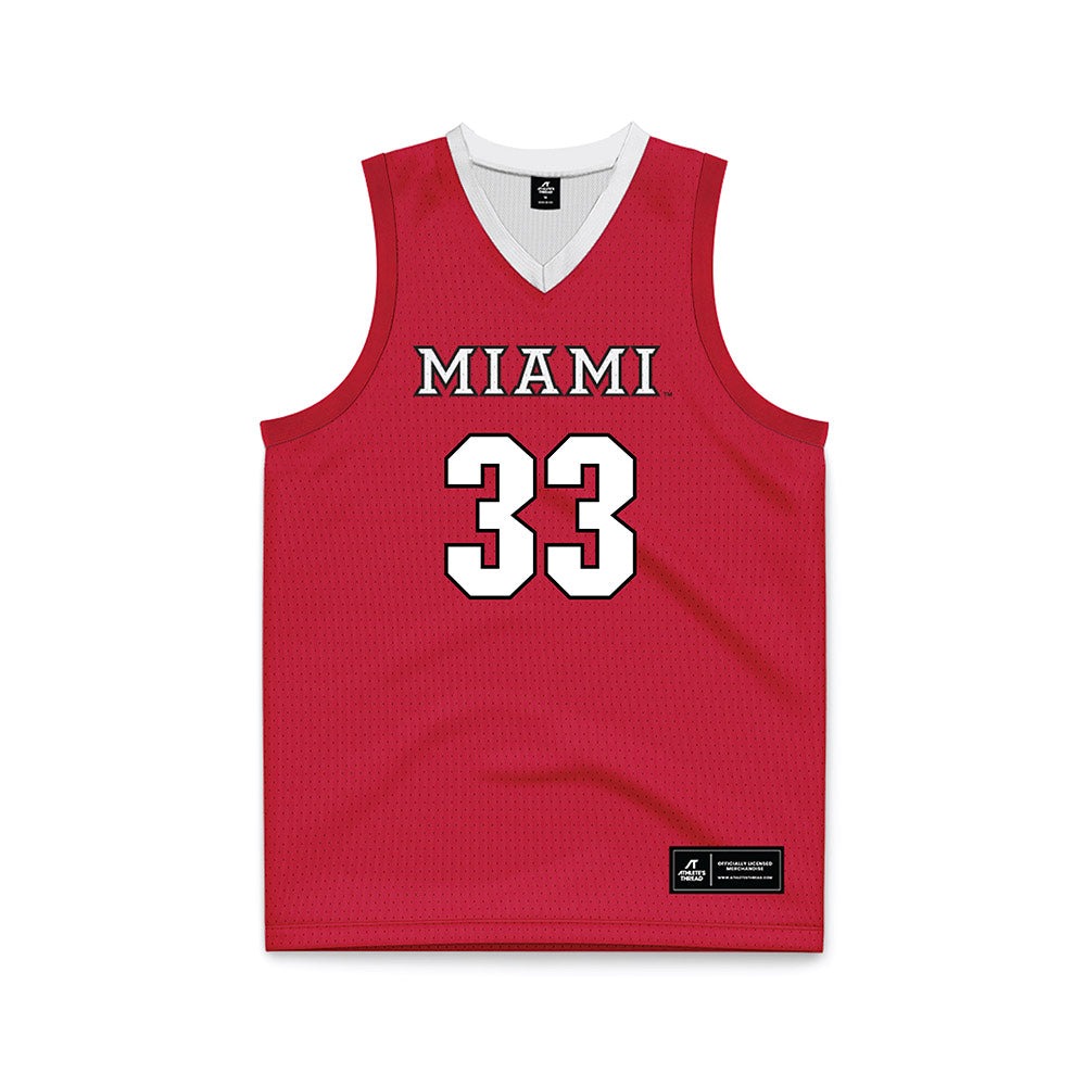 Miami of Ohio - NCAA Men's Basketball : Blake Anderson - Red Basketball Jersey-0
