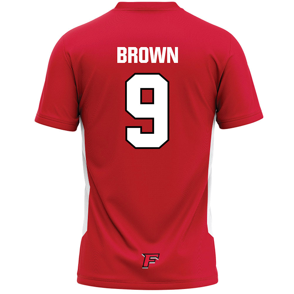 Fairfield - NCAA Men's Lacrosse : Justin Brown - Red Lacrosse Jersey