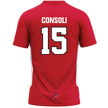 Fairfield - NCAA Men's Lacrosse : Cooper Consoli - Red Lacrosse Jersey-1