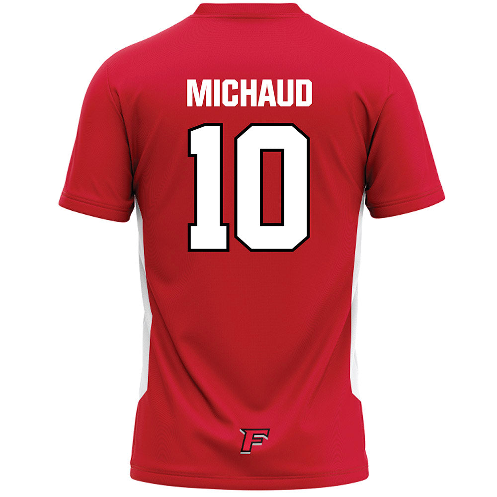 Fairfield - NCAA Men's Lacrosse : Owen Michaud - Red Lacrosse Jersey