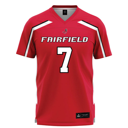 Fairfield - NCAA Men's Lacrosse : KJ Delane - Red Lacrosse Jersey