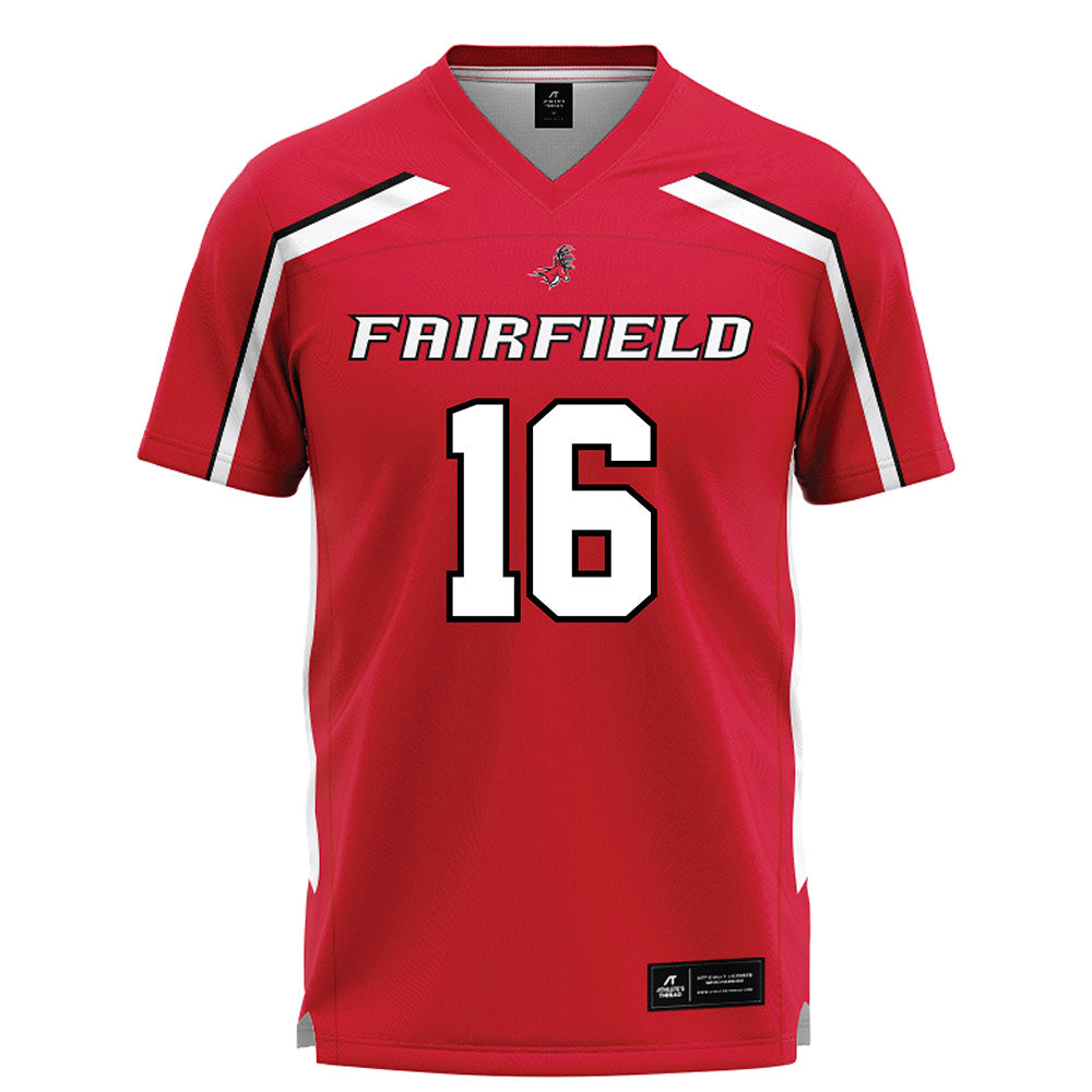 Fairfield - NCAA Men's Lacrosse : Owen Hirsch - Red Lacrosse Jersey-0