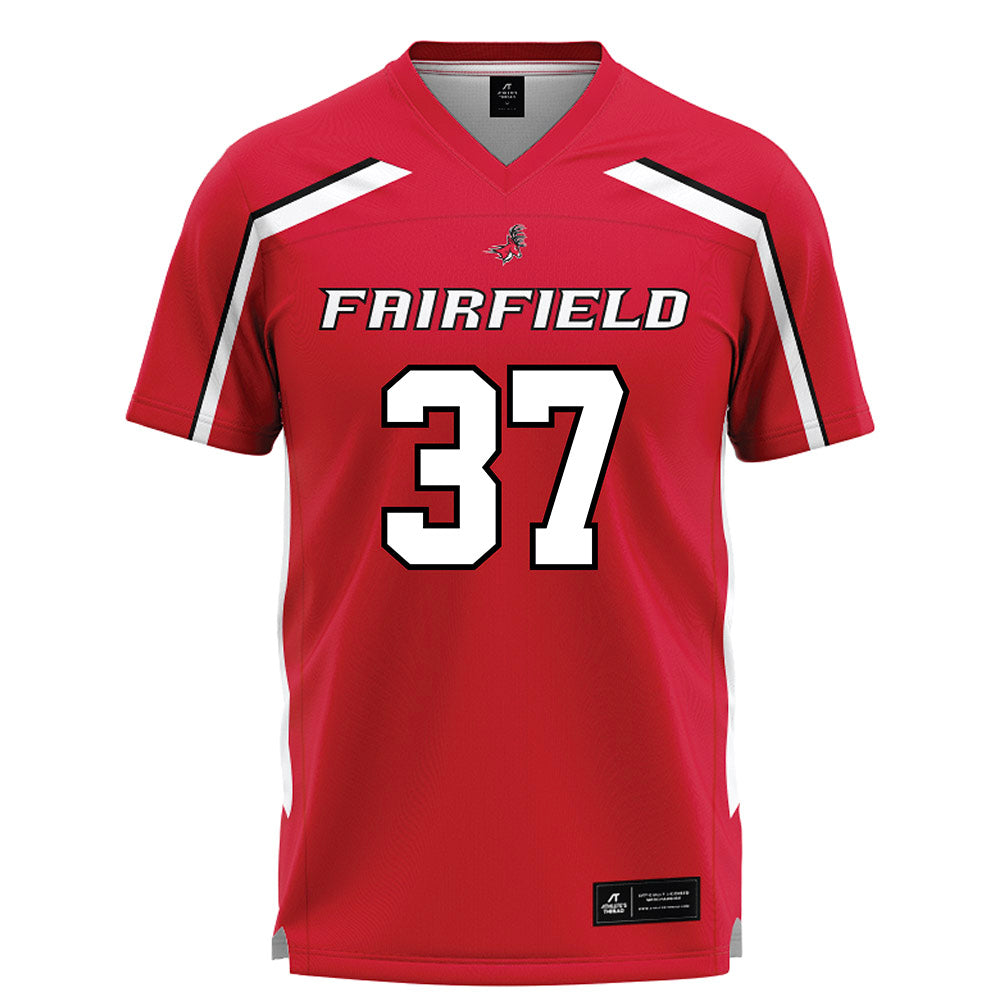 Fairfield - NCAA Men's Lacrosse : Jack Cox - Red Lacrosse Jersey-0