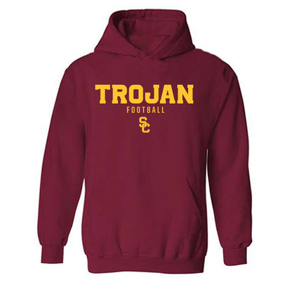 USC - NCAA Football : Travis Leonard - Classic Shersey Hooded Sweatshirt-0