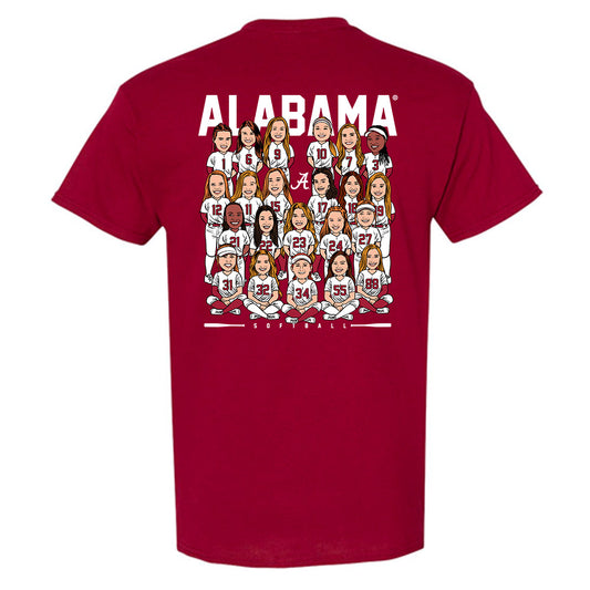 Alabama - NCAA Softball : T-Shirt Team Caricature