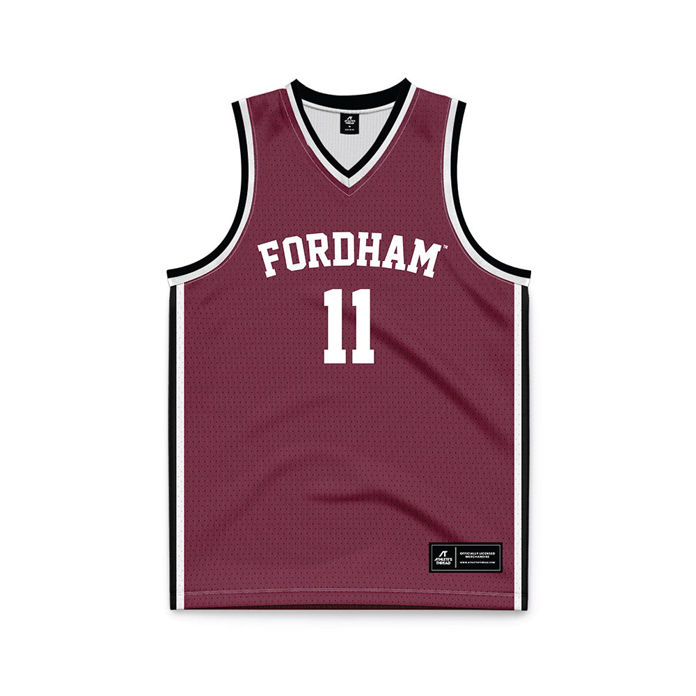 Fordham - NCAA Women's Basketball : Precious Omoshola - Maroon Basketball Jersey-0