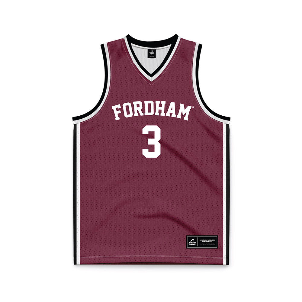 Fordham - NCAA Women's Basketball : Taylor Donaldson - Maroon Basketball Jersey-0