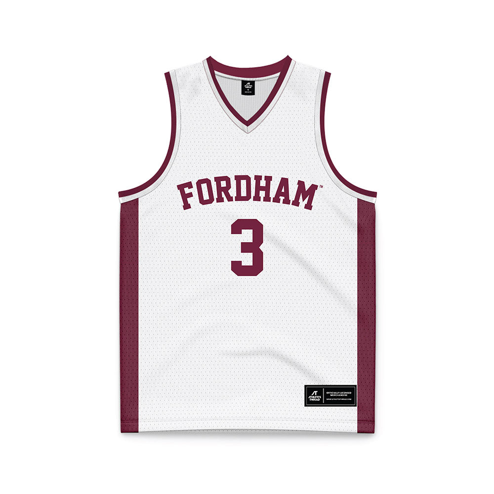 Fordham - NCAA Women's Basketball : Carryn Easley - White Basketball Jersey-0