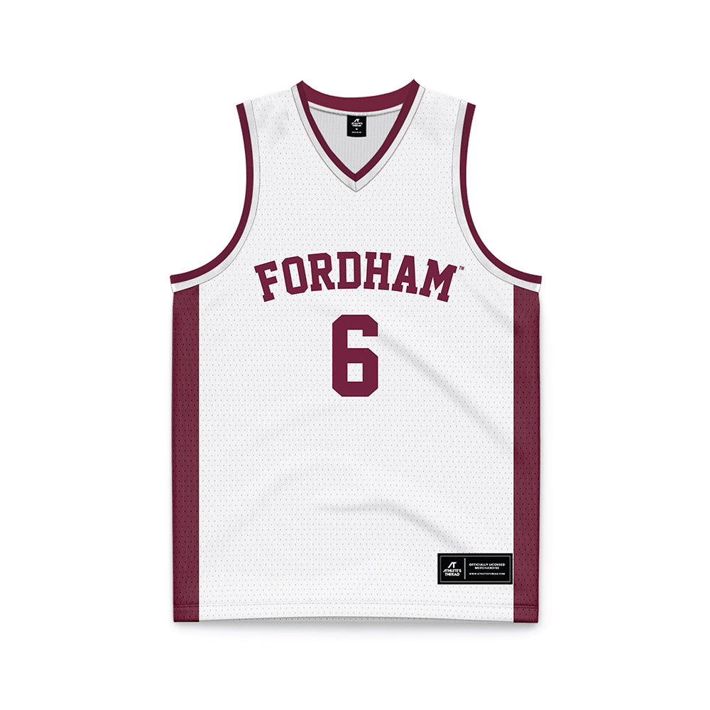 Fordham - NCAA Women's Basketball : Irene Murua - White Basketball Jersey
