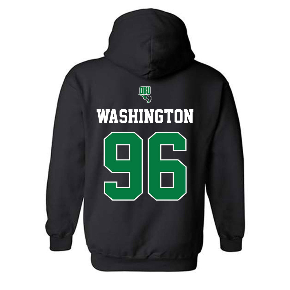 OKBU - NCAA Football : Noah Washington - Classic Shersey Hooded Sweatshirt-1