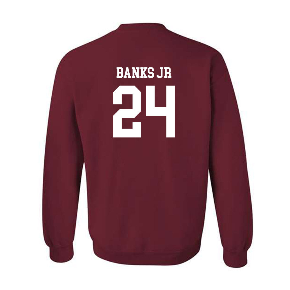 UMass - NCAA Men's Basketball : Marcus Banks Jr - Fashion Shersey Crewneck Sweatshirt-1