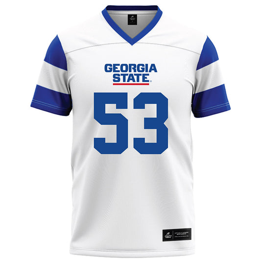 Georgia State - NCAA Football : Malik Jackson - White Football Jersey-0