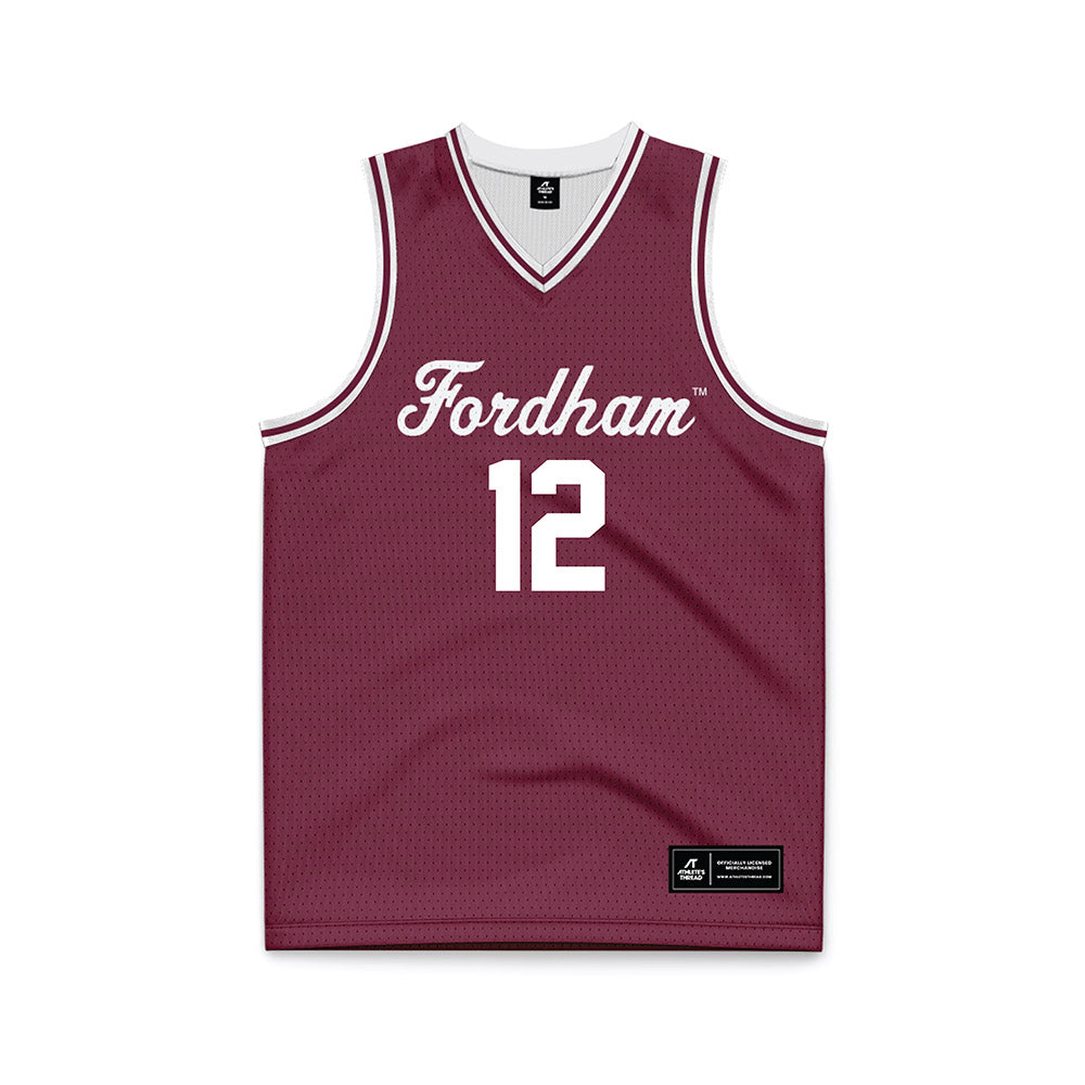 Fordham - NCAA Men's Basketball : Rikus Schulte - Basketball Jersey-0