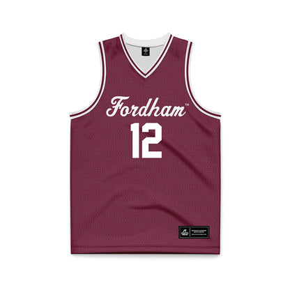 Fordham - NCAA Men's Basketball : Rikus Schulte - Basketball Jersey-0