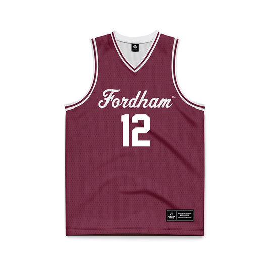 Fordham - NCAA Men's Basketball : Rikus Schulte - Basketball Jersey-0