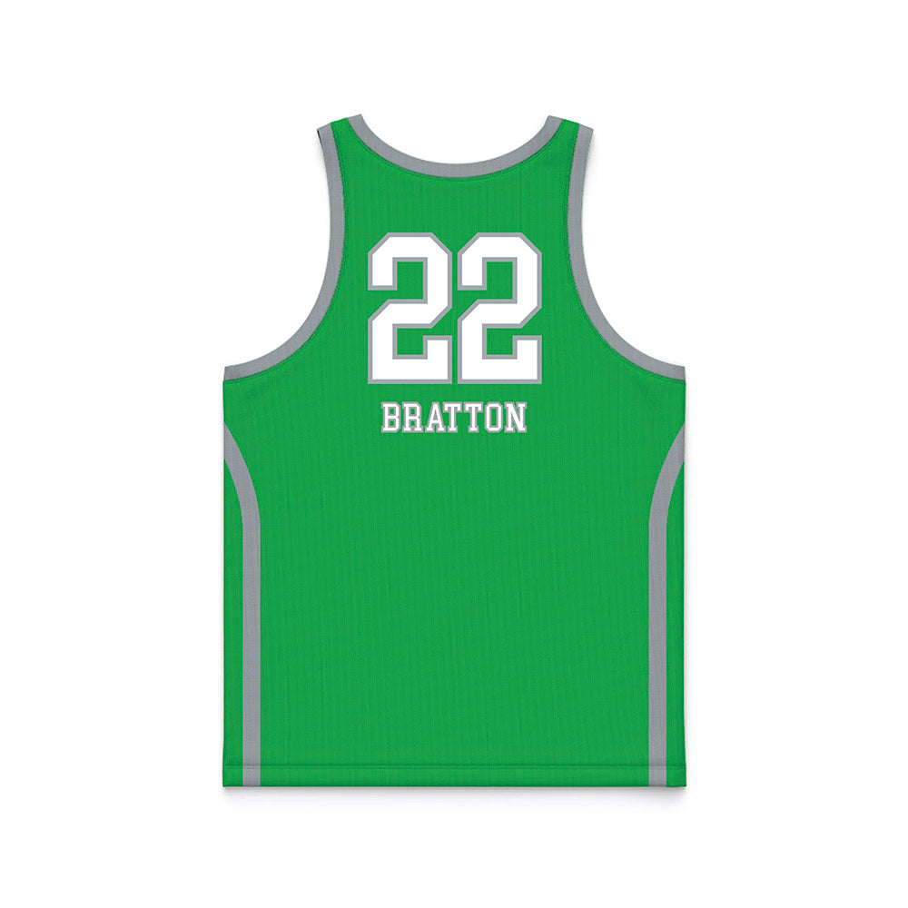 Marshall - NCAA Women's Basketball : Emily Bratton - Green Basketball Jersey-1