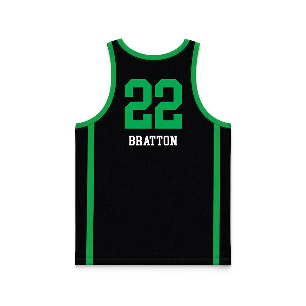 Marshall - NCAA Women's Basketball : Emily Bratton - Black Basketball Jersey-1