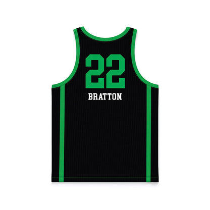 Marshall - NCAA Women's Basketball : Emily Bratton - Black Basketball Jersey-1