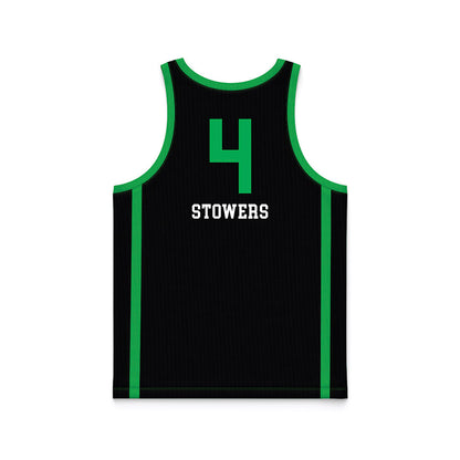 Marshall - NCAA Women's Basketball : Zenthia Stowers - Black Basketball Jersey-1