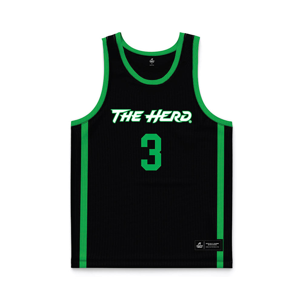 Marshall - NCAA Women's Basketball : Timaya Lewis-Eutsey - Black Basketball Jersey-0