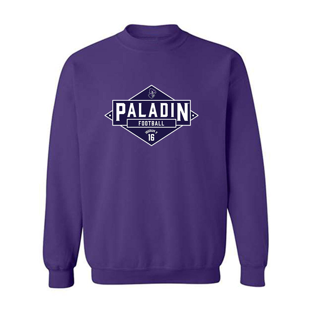 Furman - NCAA Football : Charles Ingram V - Classic Fashion Shersey Crewneck Sweatshirt