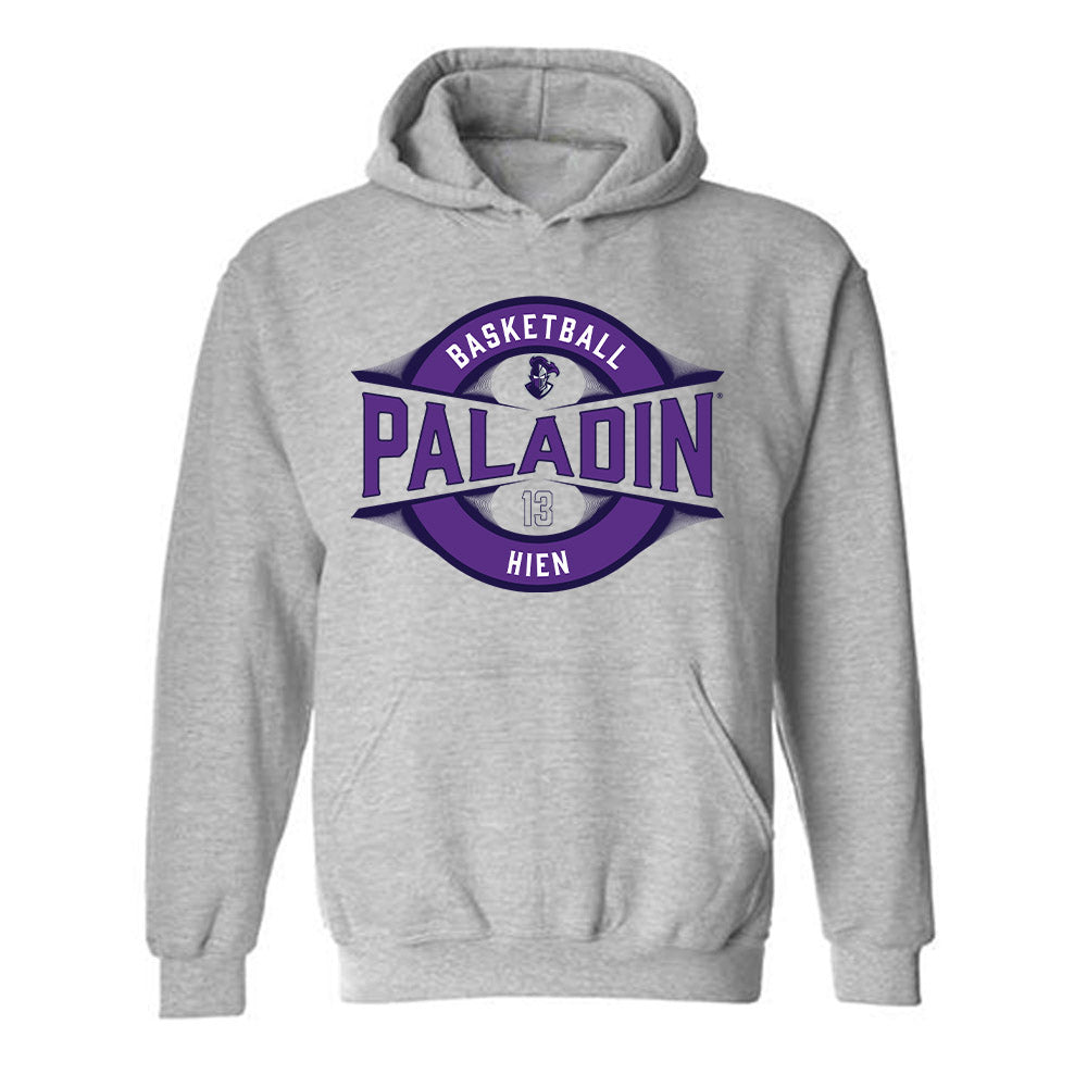 Furman - NCAA Men's Basketball : Garrett Hien - Classic Fashion Shersey Hooded Sweatshirt-0