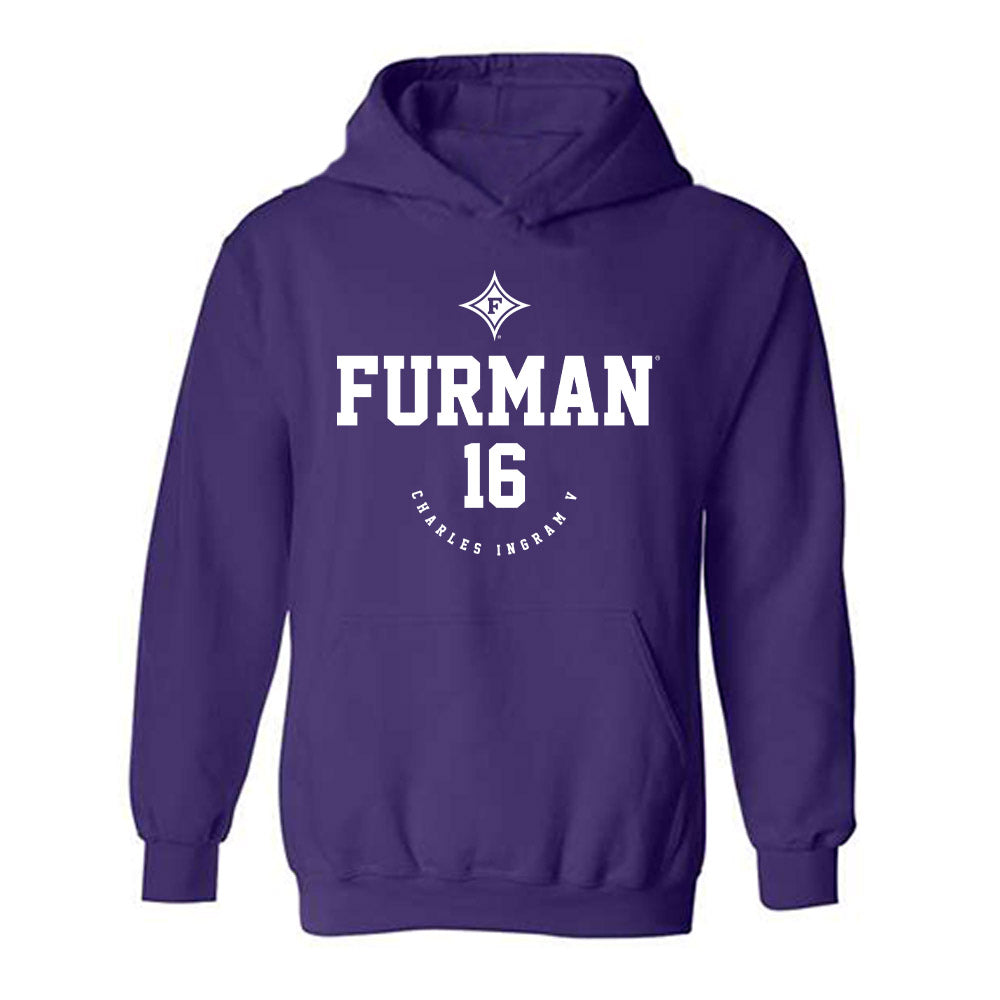 Furman - NCAA Football : Charles Ingram V - Classic Fashion Shersey Hooded Sweatshirt