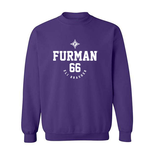 Furman - NCAA Football : Eli Brasher - Classic Fashion Shersey Crewneck Sweatshirt-0