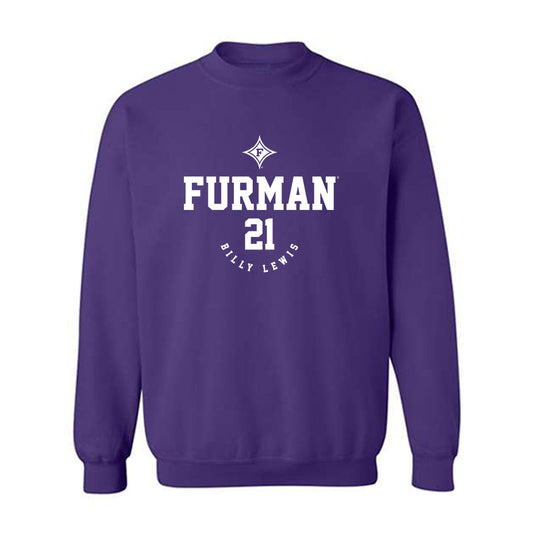 Furman - NCAA Football : Billy Lewis - Classic Fashion Shersey Crewneck Sweatshirt-0