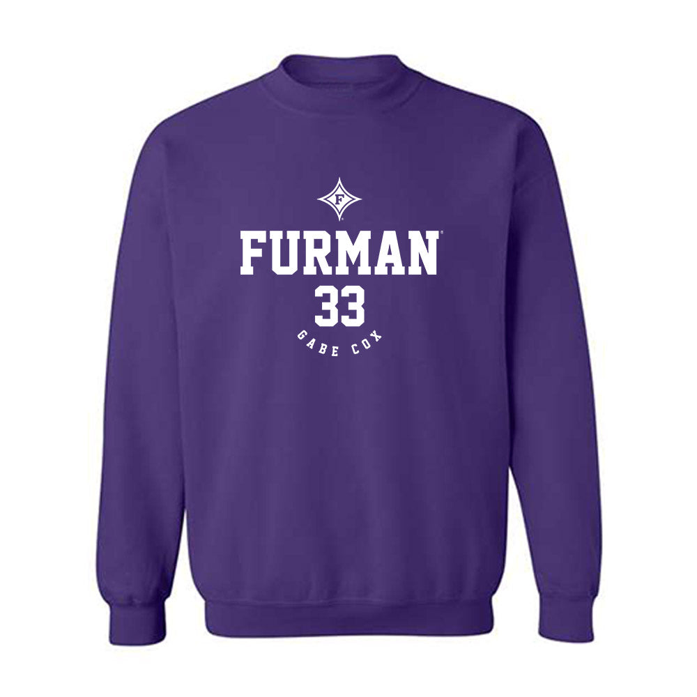 Furman - NCAA Men's Soccer : Gabe Cox - Classic Fashion Shersey Crewneck Sweatshirt-0