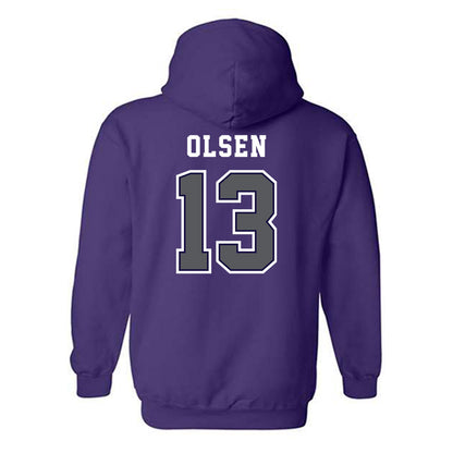 Furman - NCAA Football : Ian Olsen - Classic Shersey Hooded Sweatshirt-1