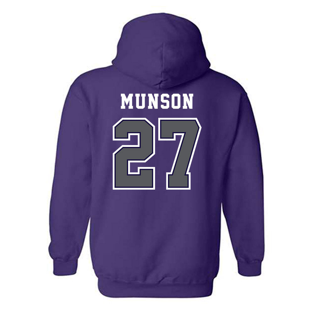 Furman - NCAA Men's Soccer : Luke Munson - Classic Shersey Hooded Sweatshirt-1