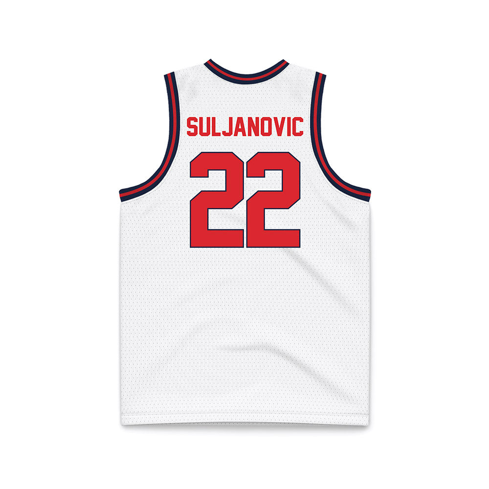St. Johns - NCAA Men's Basketball : Imran Suljanovic - White Basketball Jersey-1