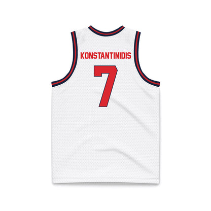 St. Johns - NCAA Men's Basketball : Fotis Konstantinidis - White Basketball Jersey-1