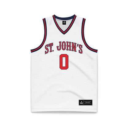 St. Johns - NCAA Men's Basketball : Dylan Darling - White Basketball Jersey-0