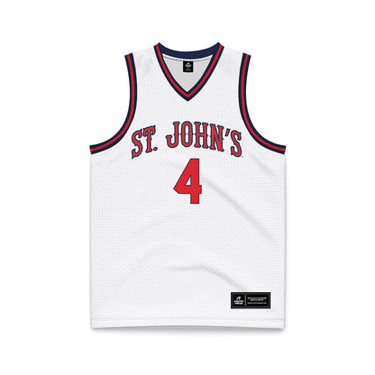 St. Johns - NCAA Men's Basketball : Oziyah Sellers - White Basketball Jersey-0