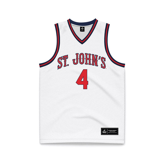 St. Johns - NCAA Men's Basketball : Oziyah Sellers - White Basketball Jersey-0