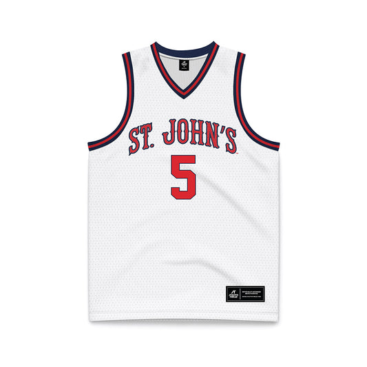 St. Johns - NCAA Men's Basketball : Kelvin Odih - White Basketball Jersey-0