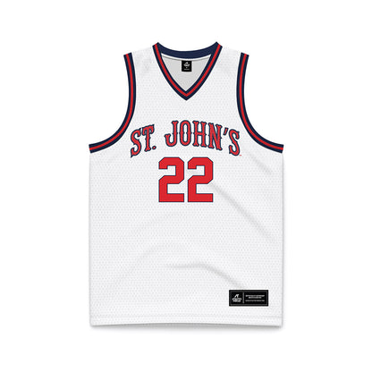 St. Johns - NCAA Men's Basketball : Imran Suljanovic - White Basketball Jersey-0