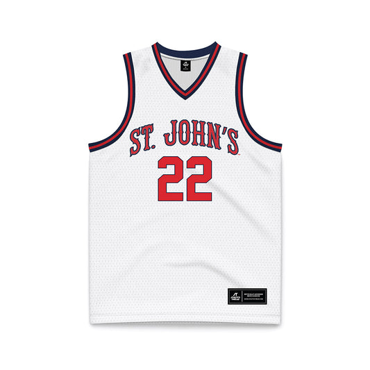 St. Johns - NCAA Men's Basketball : Imran Suljanovic - White Basketball Jersey-0
