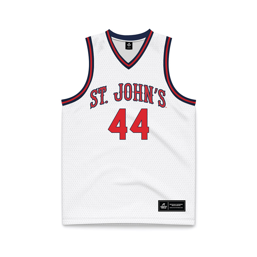 St. Johns - NCAA Men's Basketball : Handje Tamba - White Basketball Jersey-0