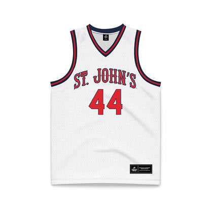 St. Johns - NCAA Men's Basketball : Handje Tamba - White Basketball Jersey-0