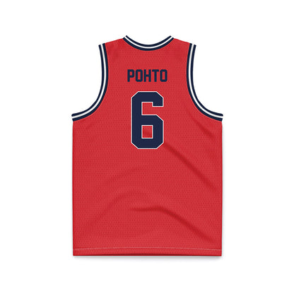 St. Johns - NCAA Men's Basketball : Casper Pohto - Red Basketball Jersey-1