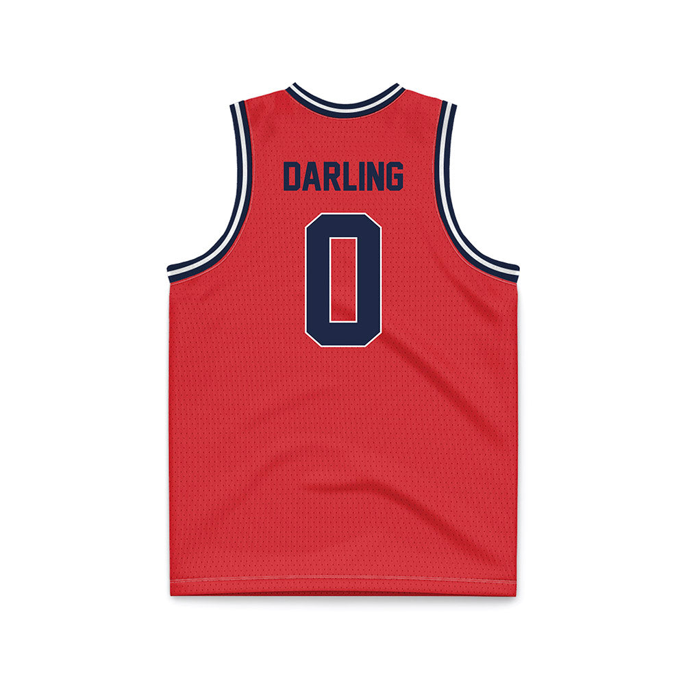 St. Johns - NCAA Men's Basketball : Dylan Darling - Red Basketball Jersey-1